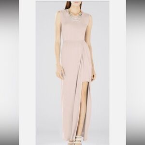 BCBGMAXAZRIA Elegant Pink Sleeveless Dress maxi size M.